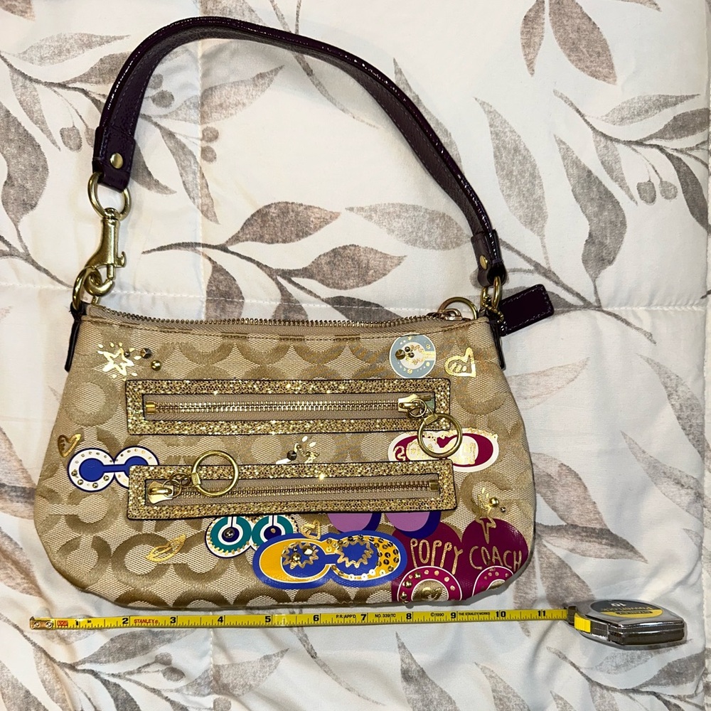 Coach Tan and Gold Women's Bag Y2K